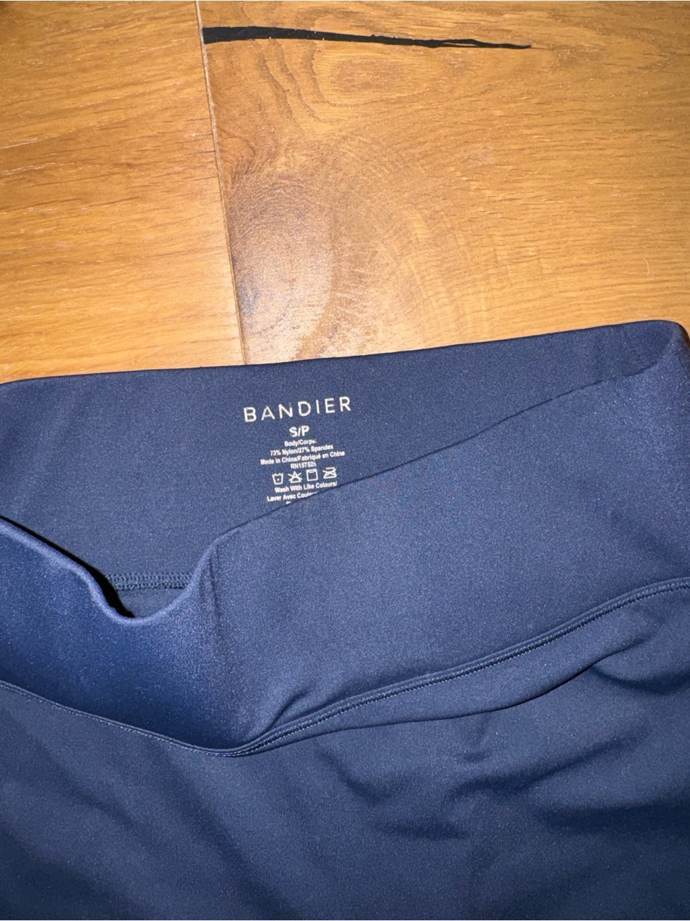 Women's bandier High-Waist Navy Leggings for Active Wear - Picture 2 of 3